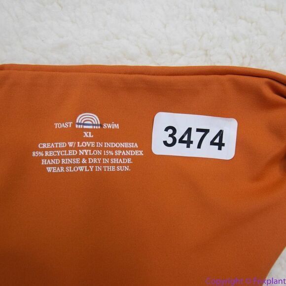 NEW Toast Swim Free People String‎ Bikini Bottom in rusty red, XL - Picture 8 of 13